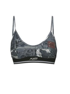 ADSB ANDERSSON BELL
Denim Printed Bra Top_Black